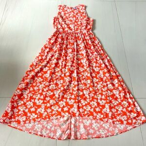 Draper James Orange Floral Maxi Dress